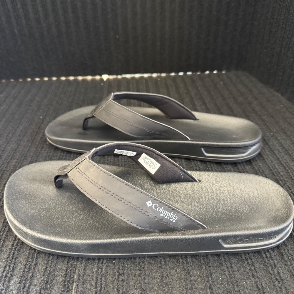 Columbia PFG Men Black Rostra Beach Flip Flop Sandals BM6499-010 Size 9 - Picture 2 of 6